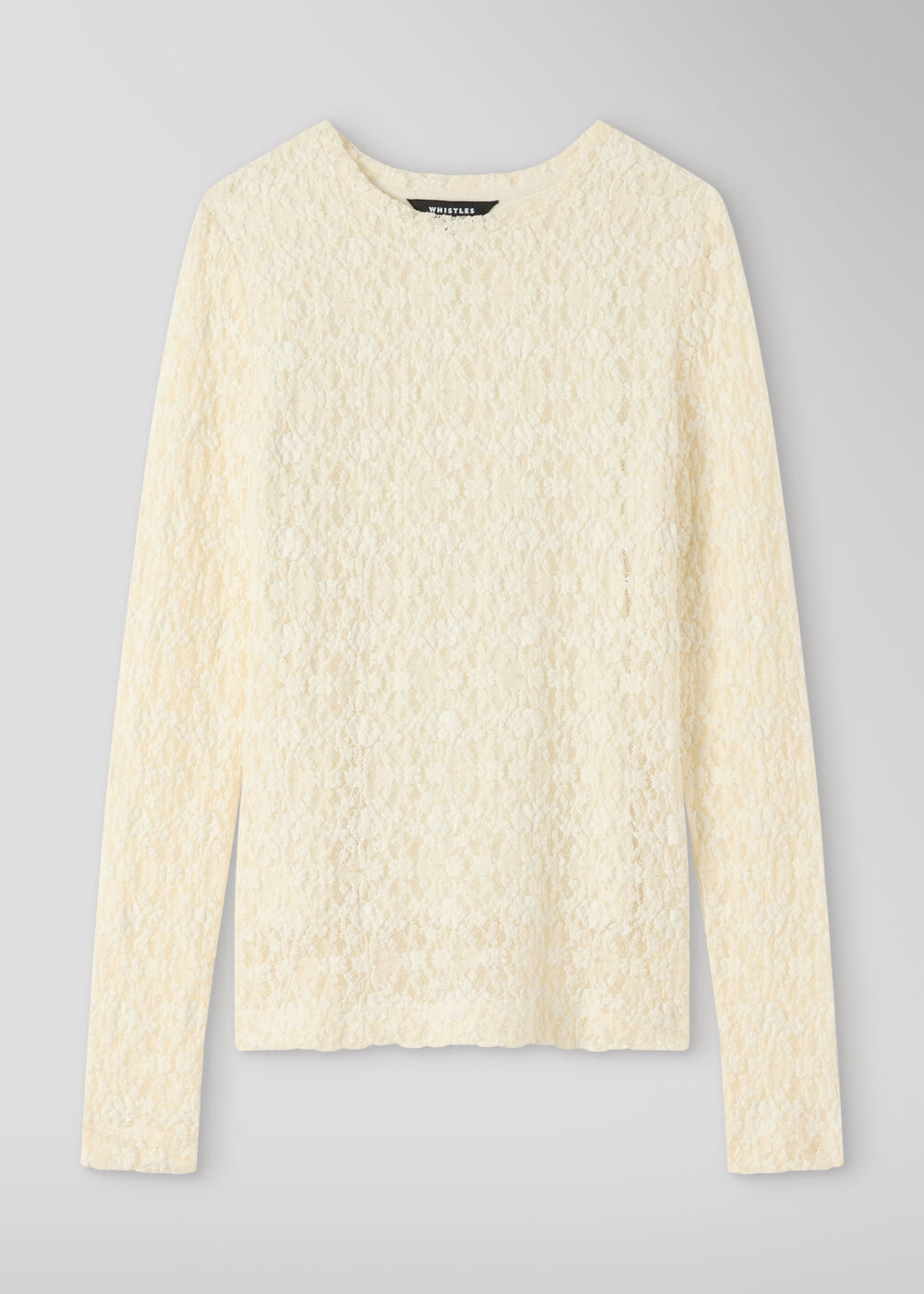 Ivory Lace Detail Jersey Top