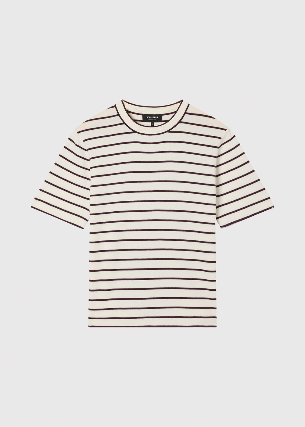 Fine Knit Stripe T-Shirt