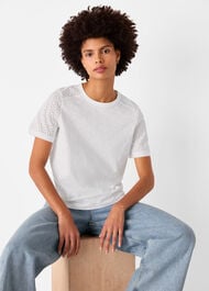 Broderie Sleeve Detail Tee