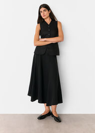 Black Molly Linen Waistcoat Coord
