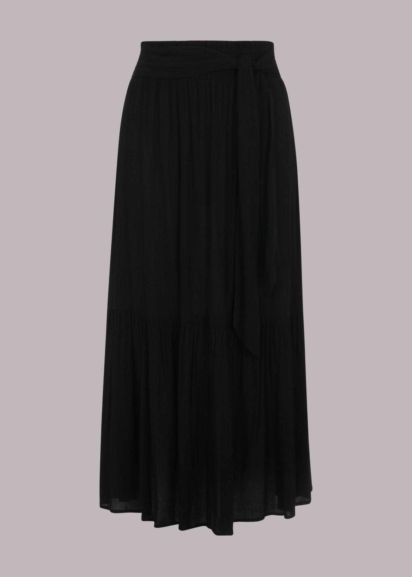 Black Smocked Waist Skirt | WHISTLES