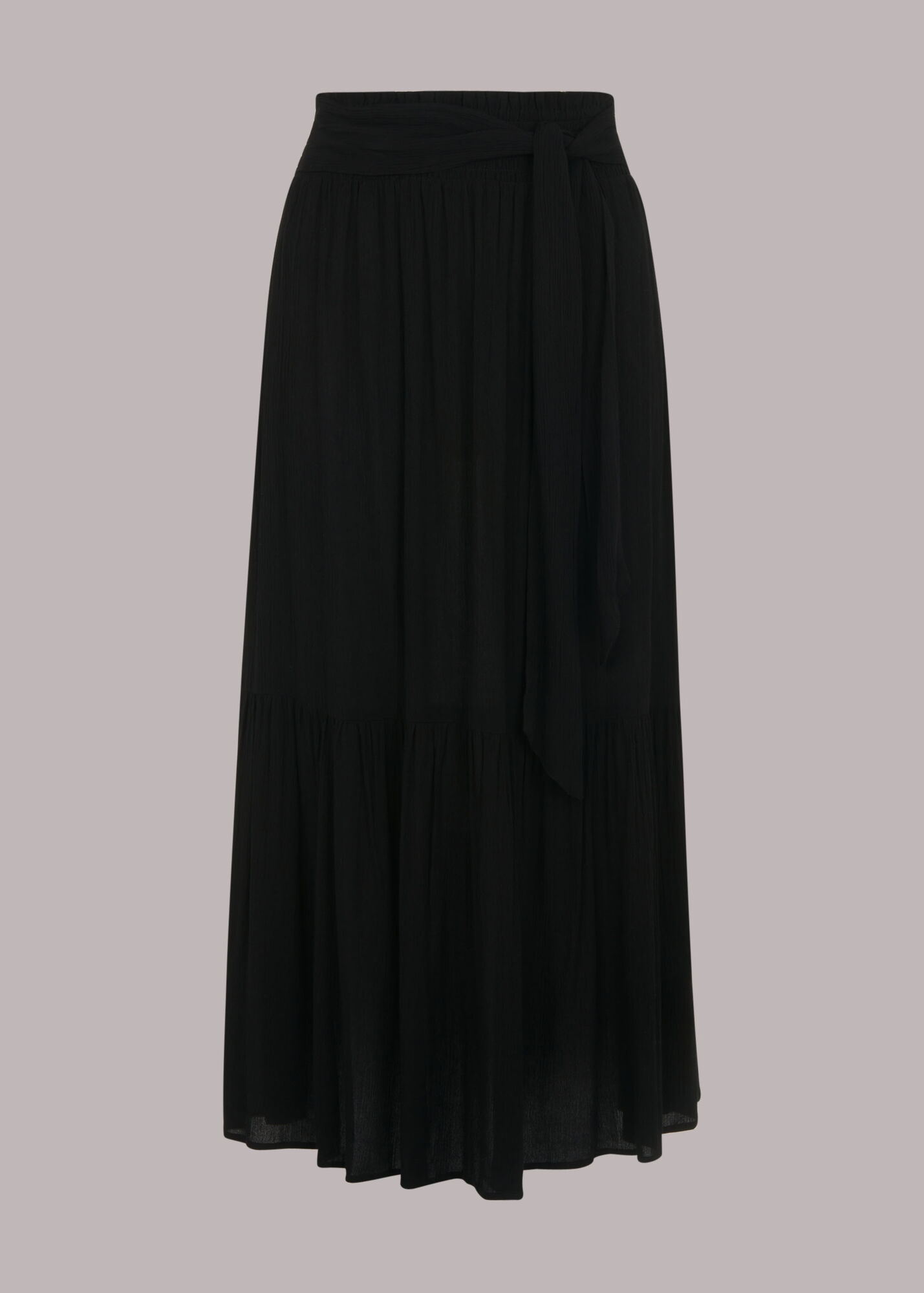 Black Smocked Waist Skirt WHISTLES