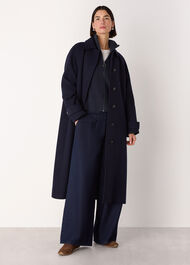 Wool Zip Front Rib Cardigan