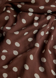 Petite Polka Dot Print Midi Dress