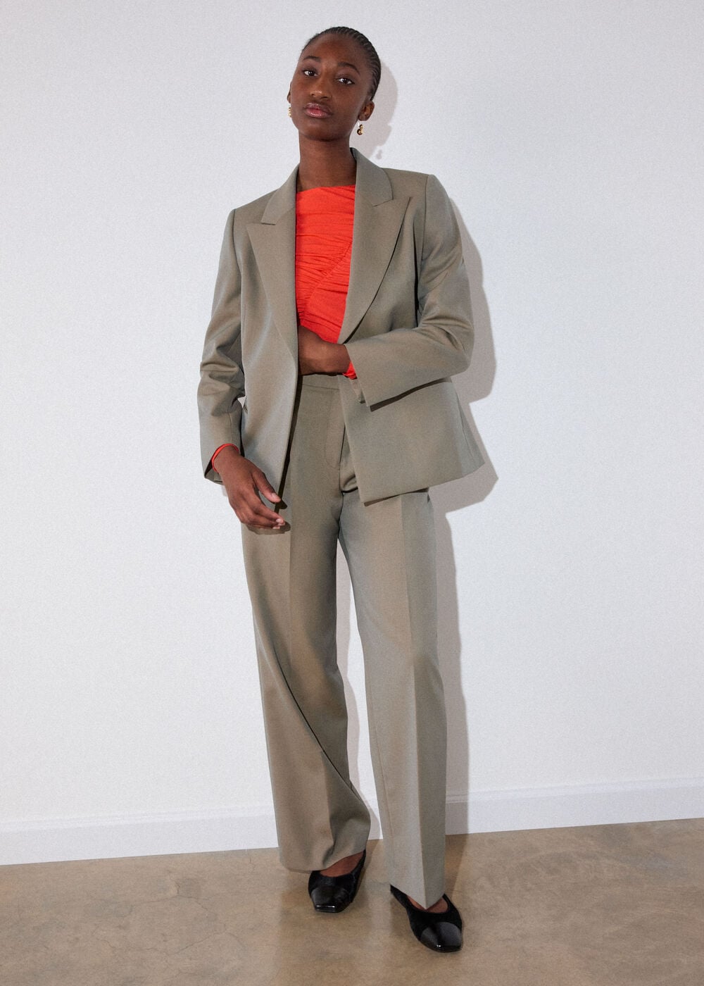 Dark Green Double Breasted Blazer