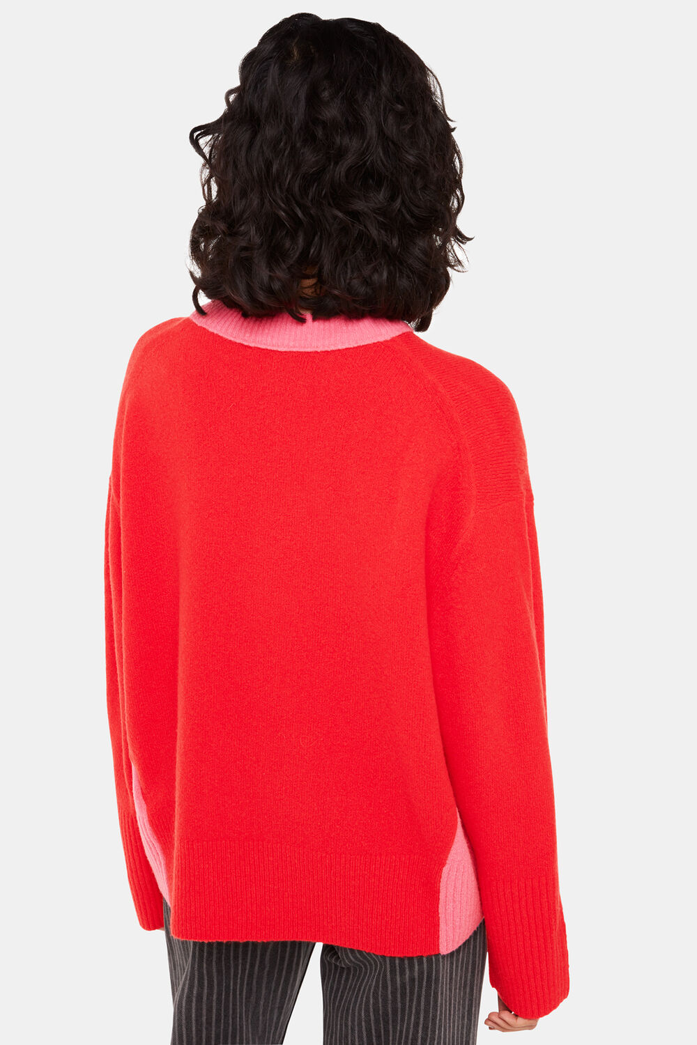 Colour block Crew Neck Knit