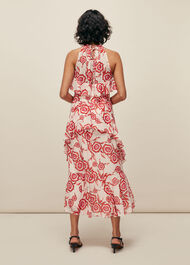 Devina Diagonal Floral Dress Pink/Multi