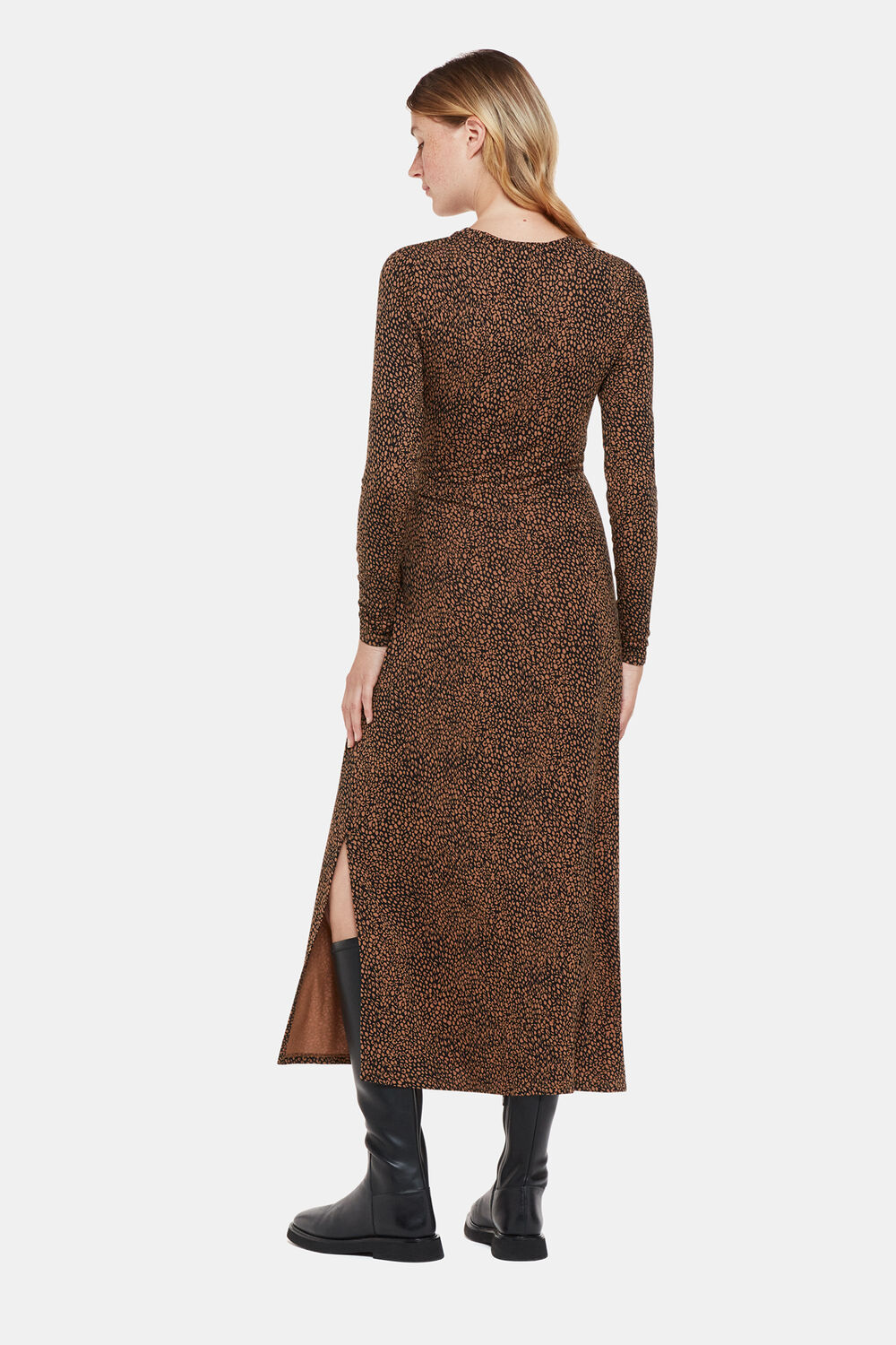 Coffee Bean Tie Jersey Dress