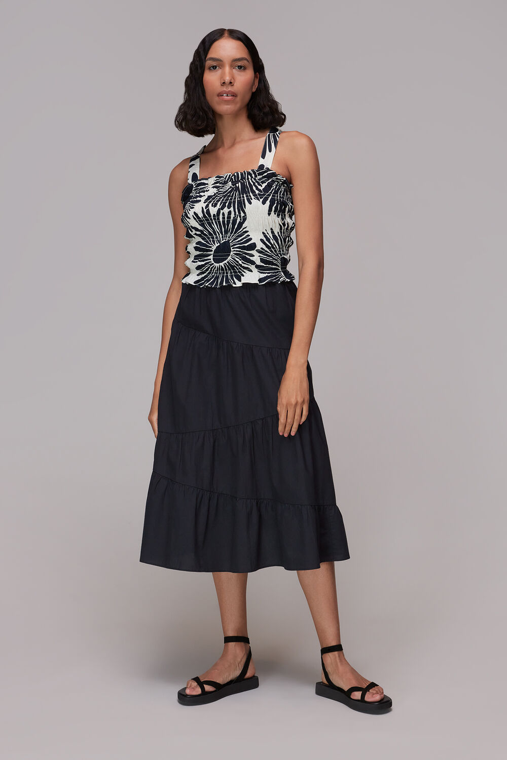 Black Maria Full Tiered Skirt