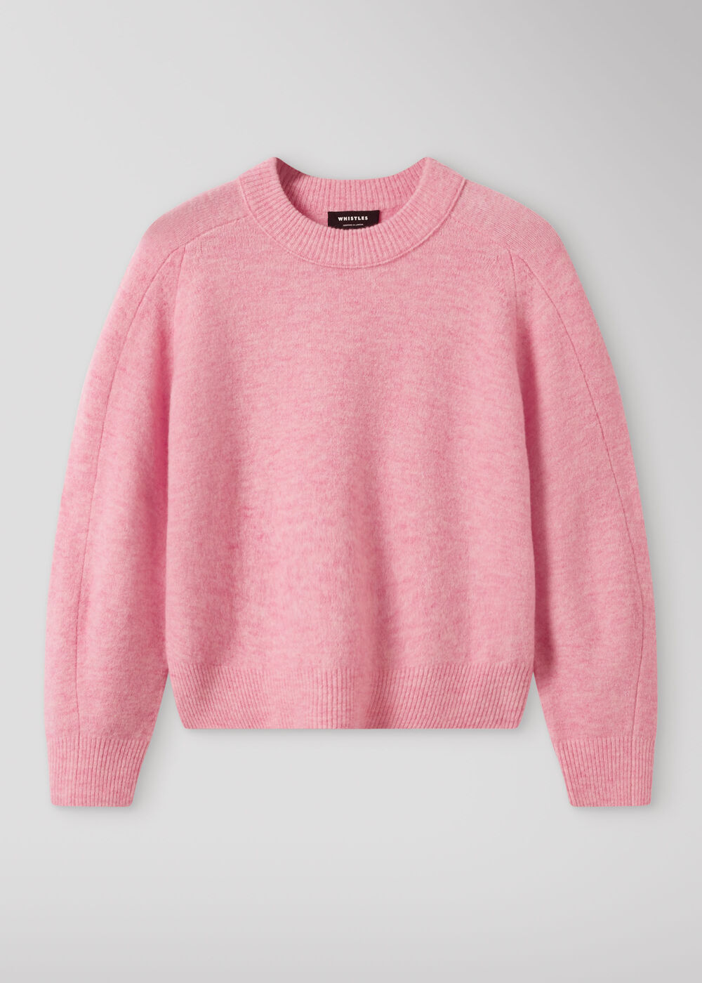 Wool Mix Curved Hem Knit