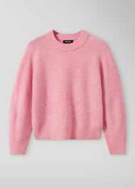 Wool Mix Curved Hem Knit