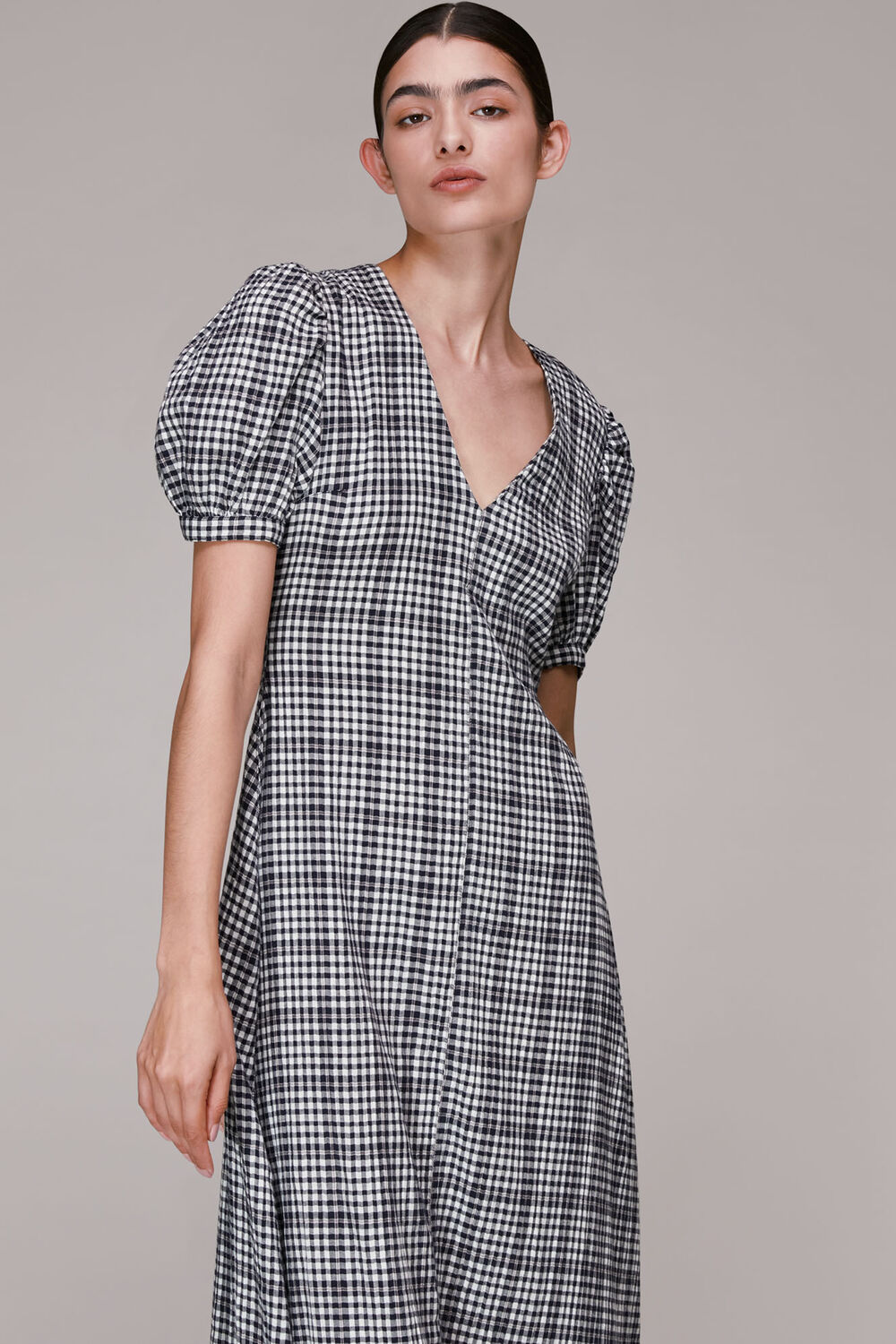 Tabitha Checked Midi Dress