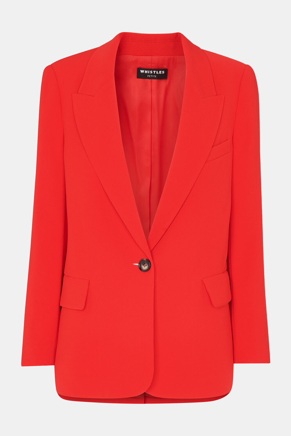 Red Petite Boyfriend Crepe Blazer