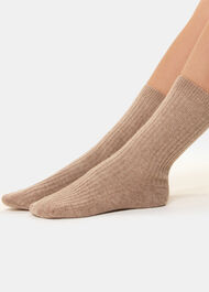 Cashmere Ribbed Socks