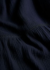 V Neck Textured Midi Dress