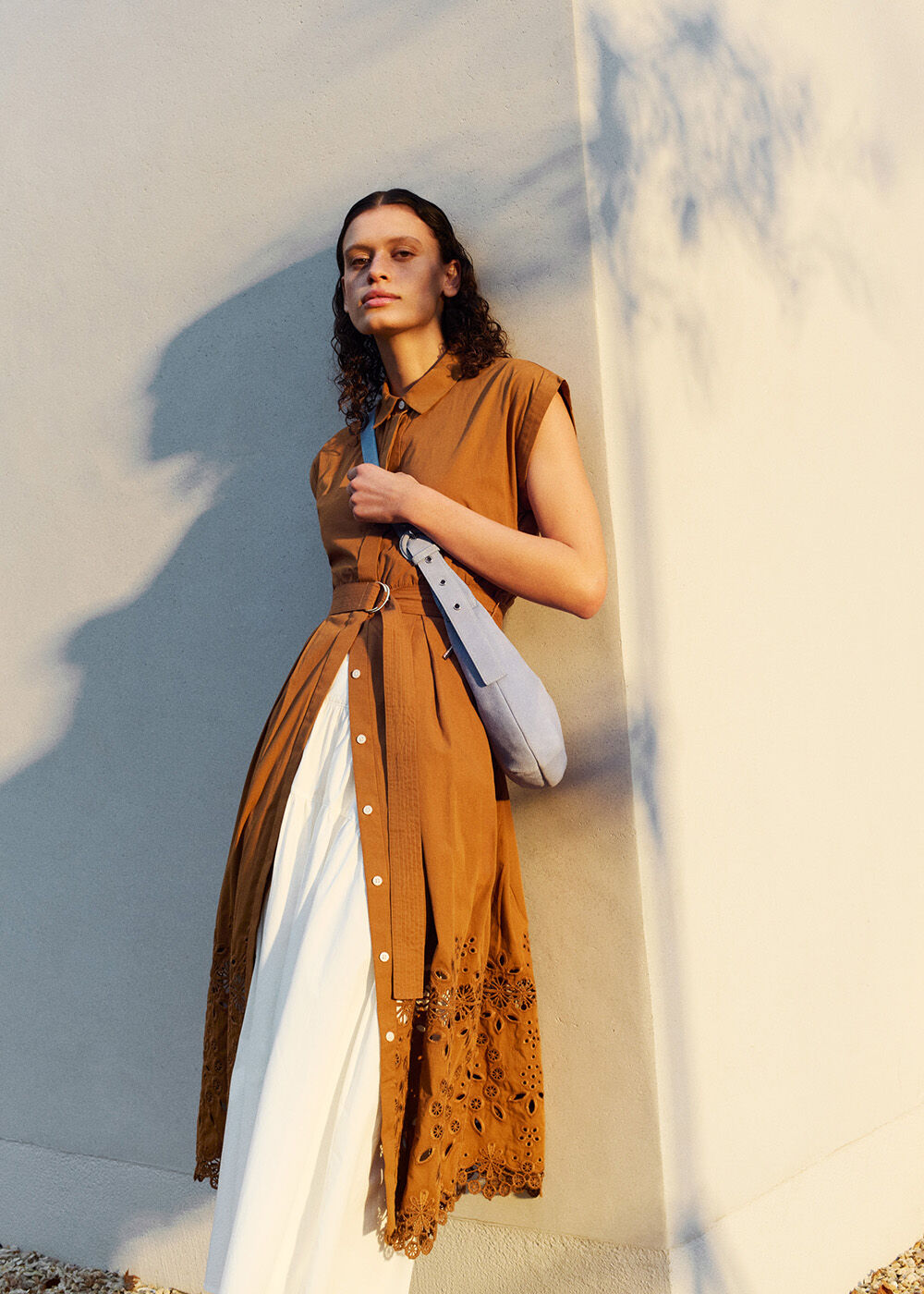 Cotton Broderie Shirt Dress