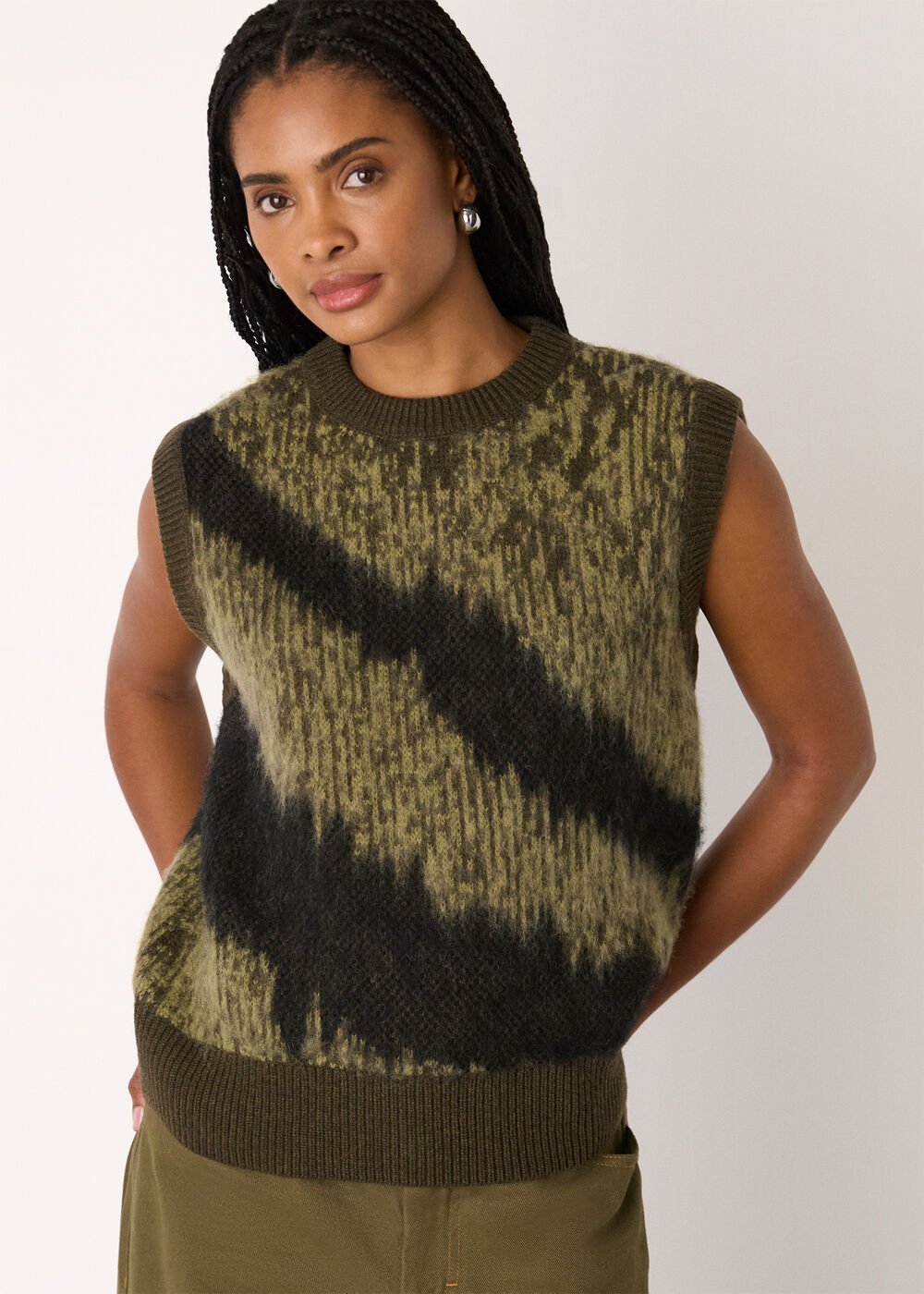 Zebra Print Knitted Tank