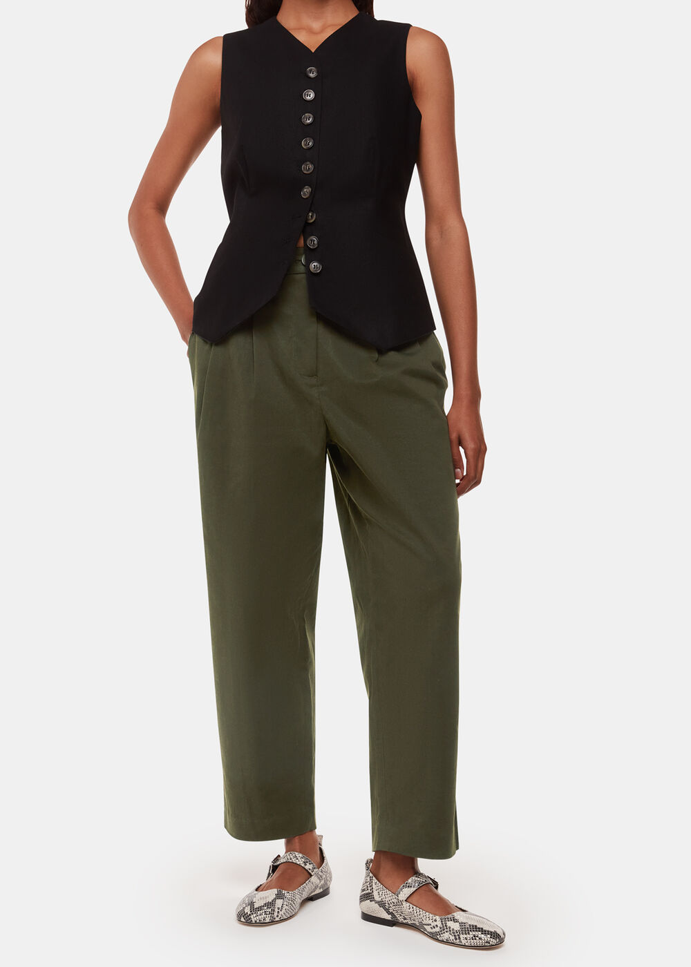 Petite Bethany Barrel Leg Trouser