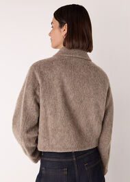 Zip Through Wool Blend Jacket