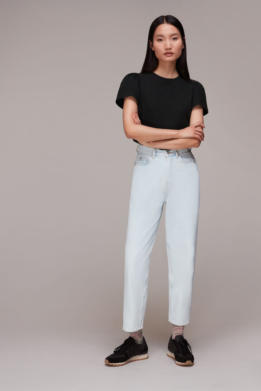 Cotton Frill Sleeve T Shirt