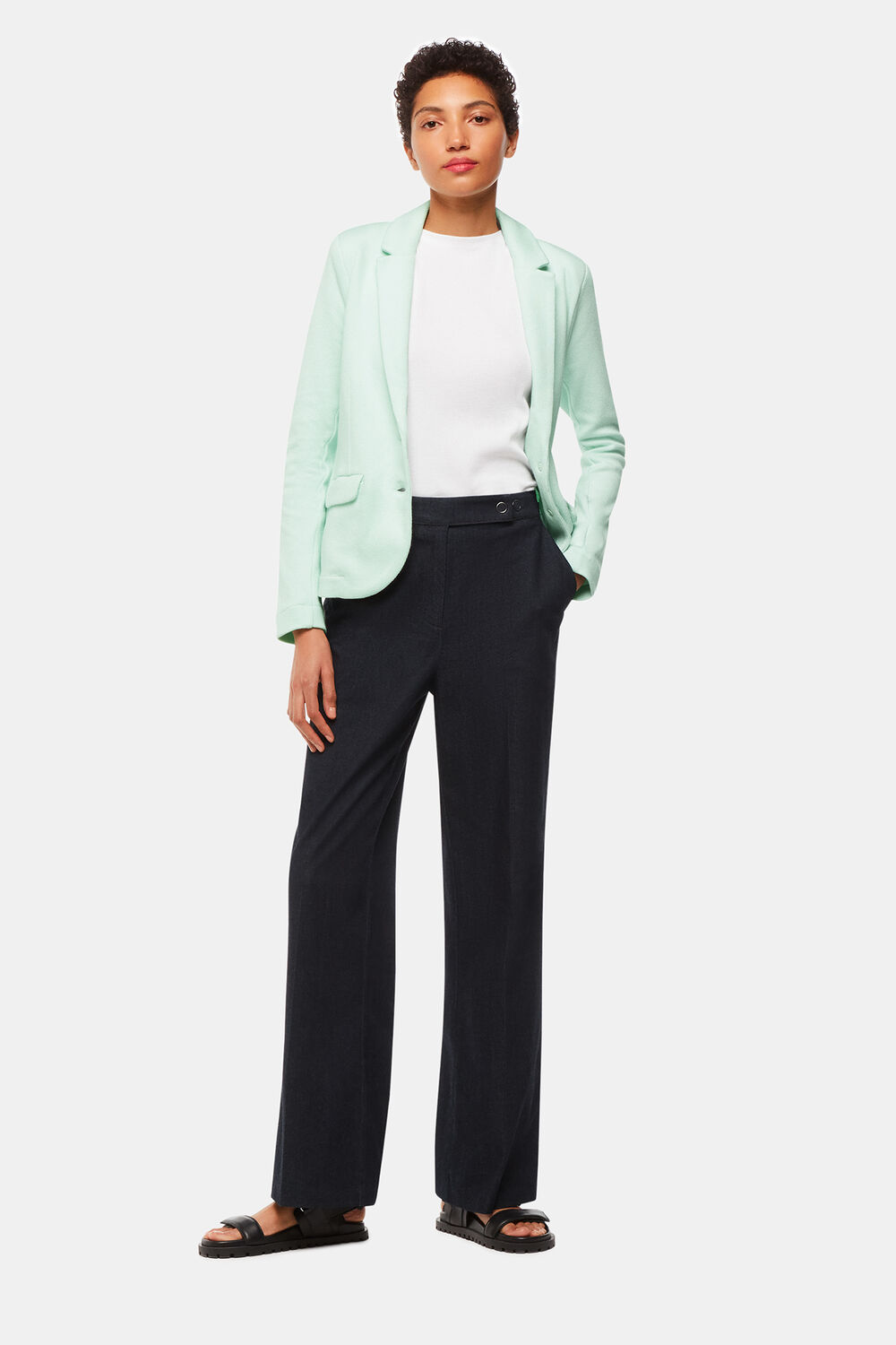 Mint Slim Fit Jersey Jacket
