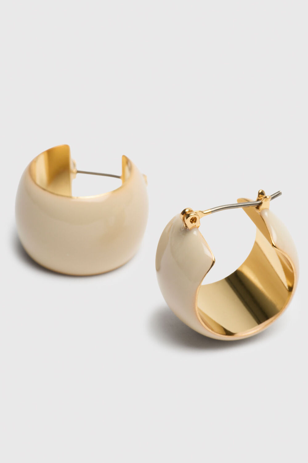 Neutral Enamel Wide Hoop
