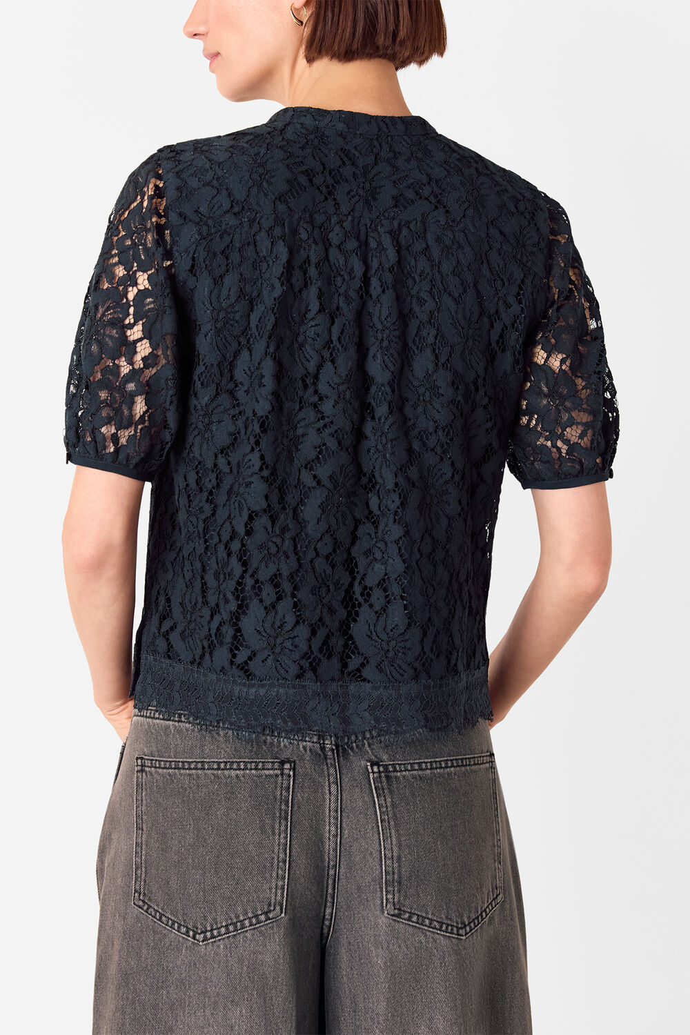 Lace Tie Detail Blouse