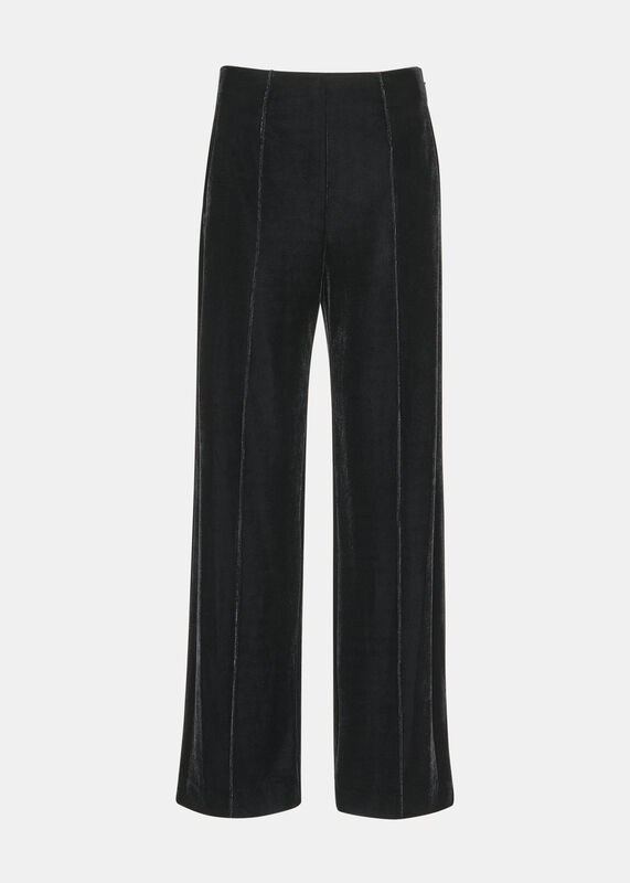 Black Velvet Full Length Pants 