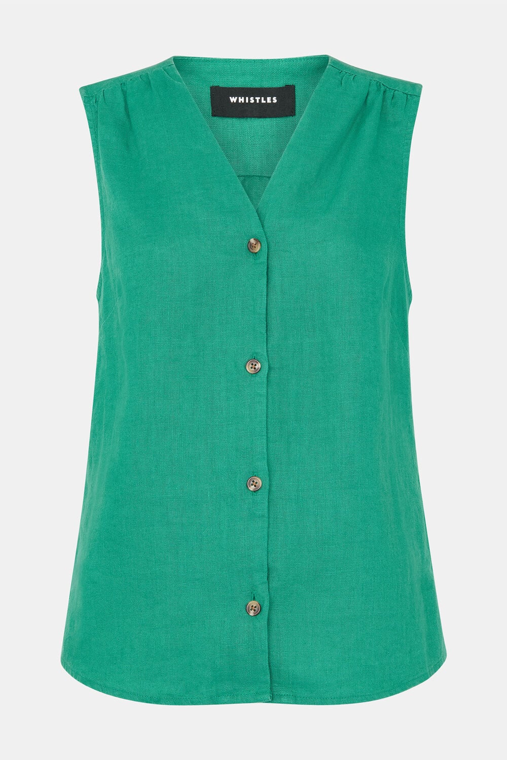 Green Laura Linen Tank