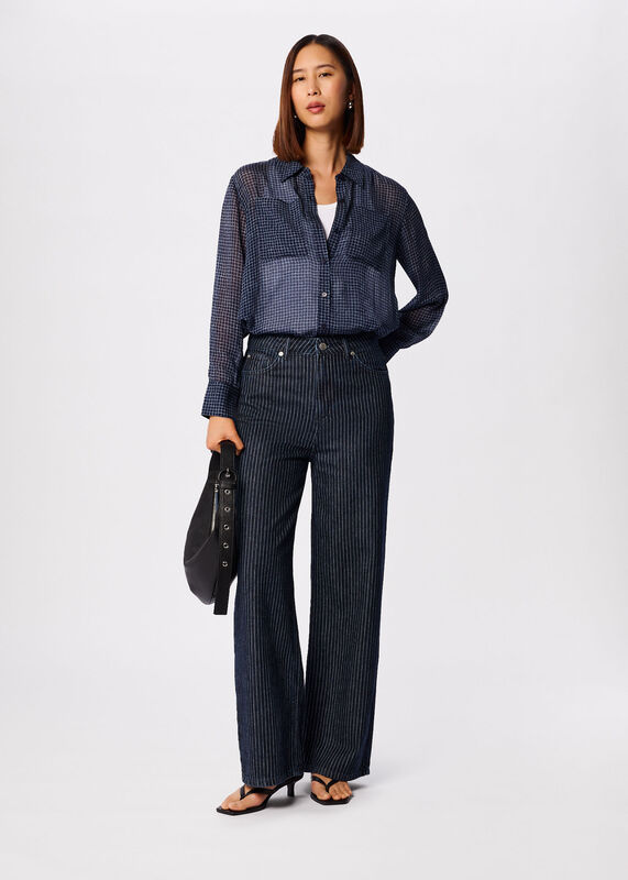 Navy Authentic Stripe Jean