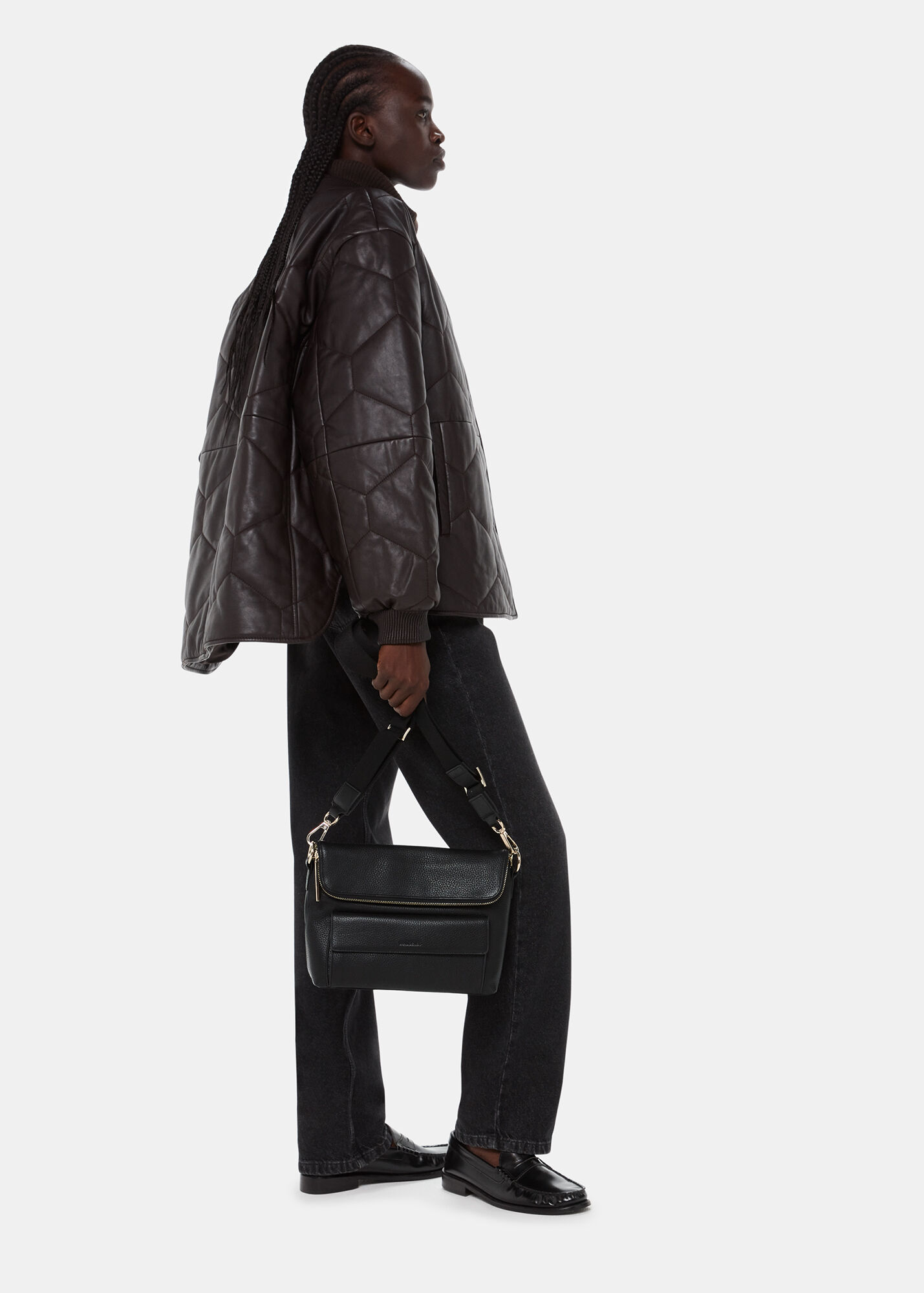 Black Vida Crossbody Bag WHISTLES Whistles