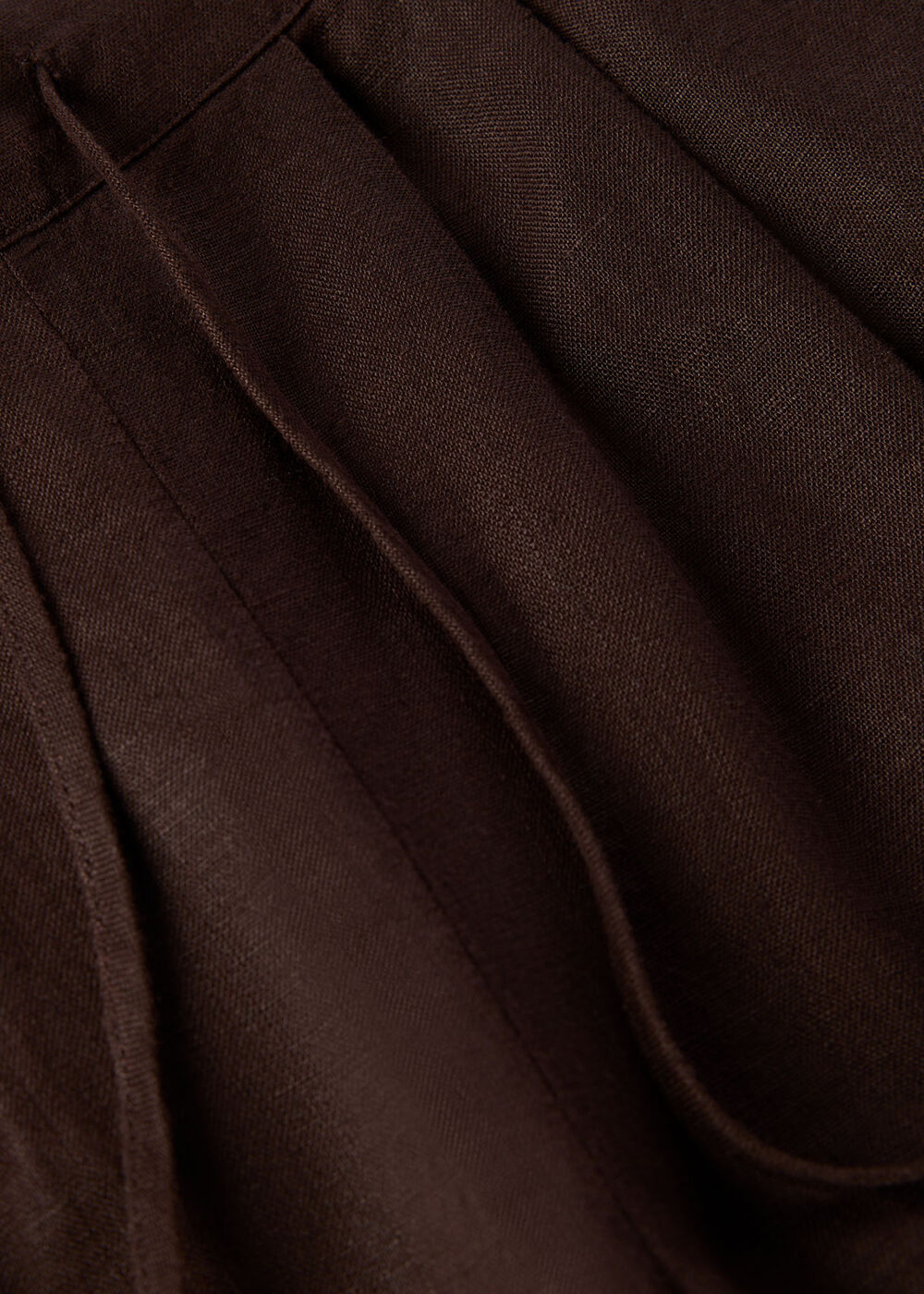 Petite Wide Leg Linen Trouser