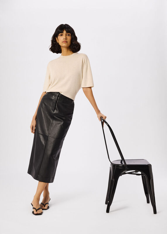 Black Toe Post Kitten Heel Mule