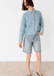 Cotton Quilted Chambray Jacket