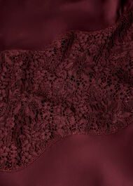 Lace Insert Midi Dress