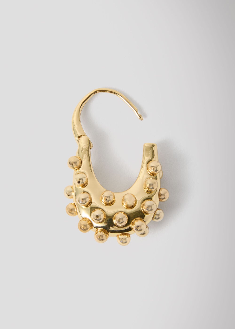 Gold Seed Bead Oval Earring