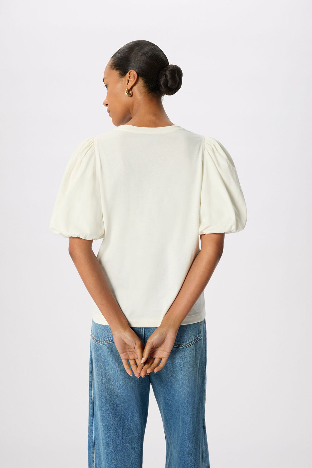 Puff Sleeve Detail Tee