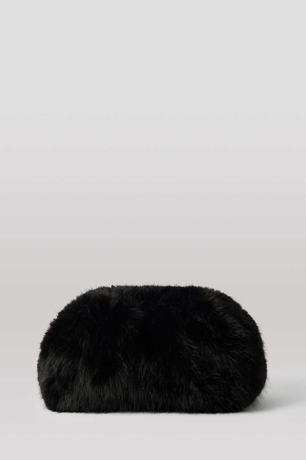 Faux Fur Frame Clutch Bag