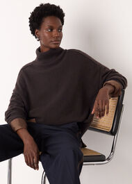 Cashmere Seam Roll Neck Knit
