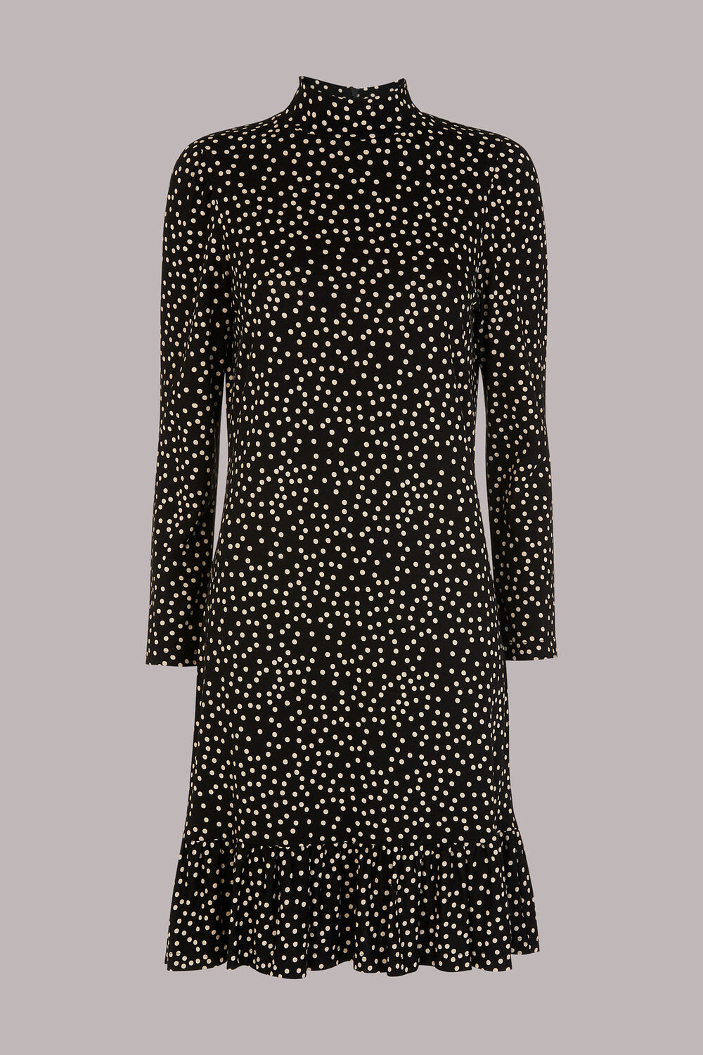 Black Irregular Spot Jersey Dress