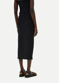 Frill Hem Knitted Midi Skirt