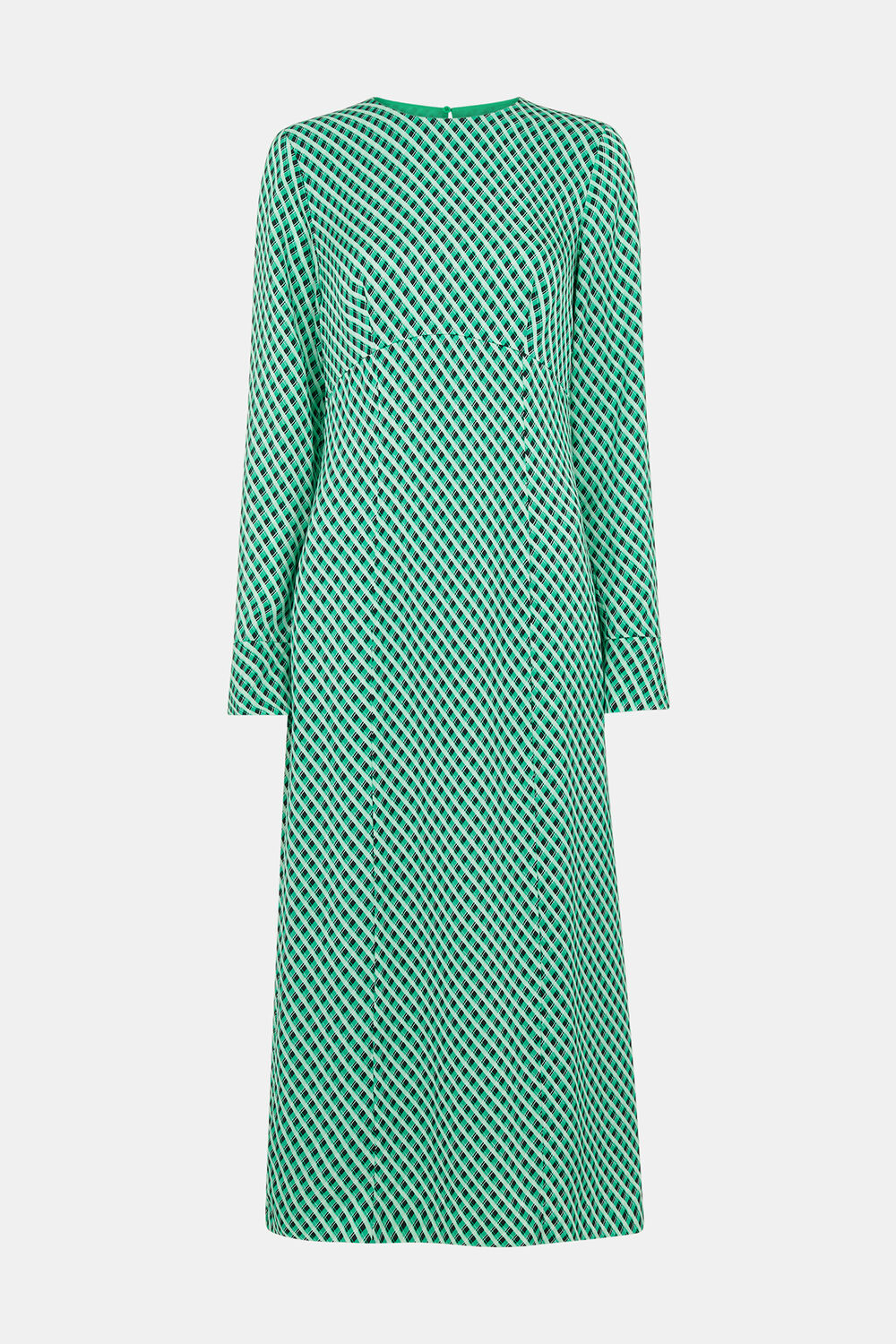 Crosshatch Print Minimal Dress