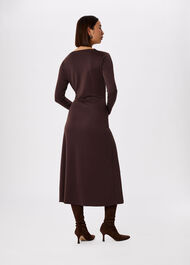 Petite Ruched Detail Midi Dress