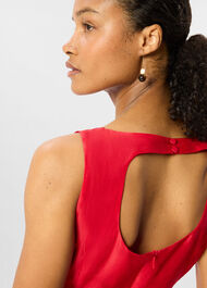 Open Back Silk Blend Dress