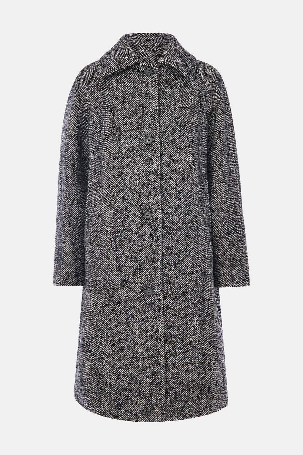 Romy Herringbone Boucle Coat