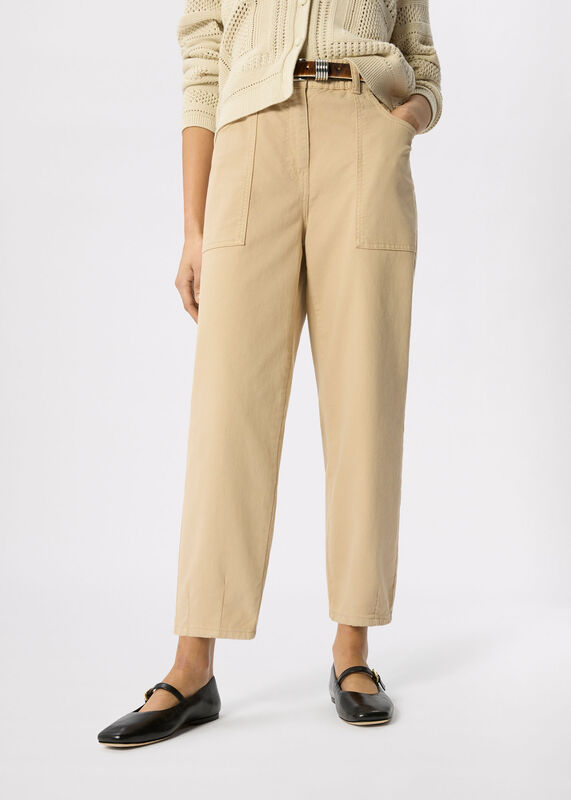 Neutral Petite Tessa Casual Trouser