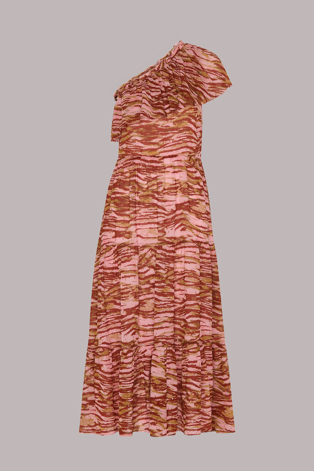 Multicolour Clouded Tiger Asymmetric Dress