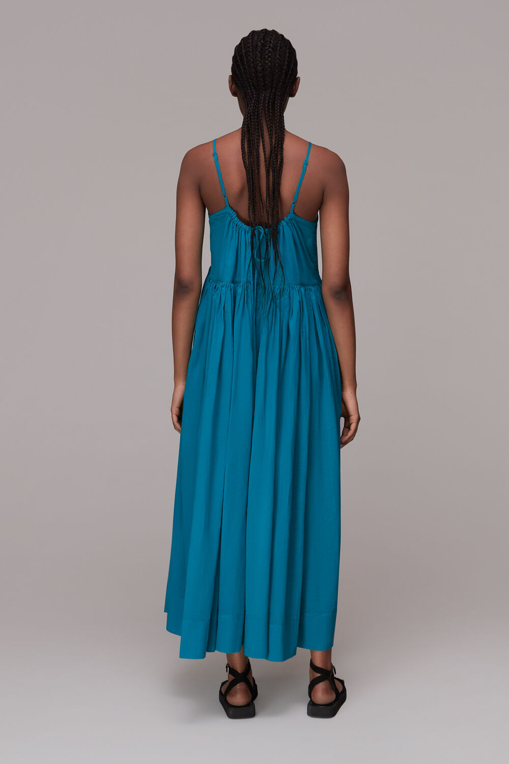 Turquoise Carmen Trapeze Dress