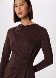 Ruched Detail Midi Dress