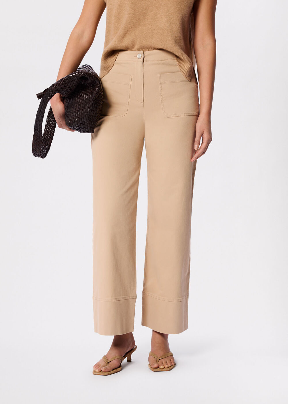 Wide Leg Casual Cotton Trouser